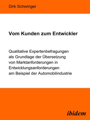 cover image of Vom Kunden zum Entwickler